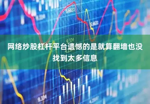 网络炒股杠杆平台遗憾的是就算翻墙也没找到太多信息